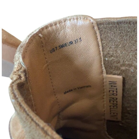 VINCE "Kegan" Brown Suede Leather Water Repellent Chelsea Ankle‎ Boots Size 7.5 - Picture 8 of 10